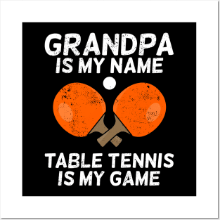 Table Tennis Grandpa Grandfather Gift Posters and Art